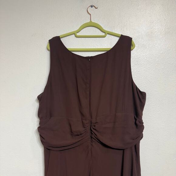 Los Angeles Woman Brown Vintage Maxi Dress Sz 22W - Picture 6 of 10